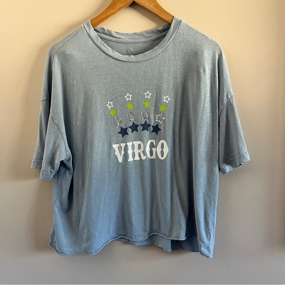 Aerie Blue Virgo Tee | Medium | Virgo Zodiac Graphic Shirt - Picture 1 of 5